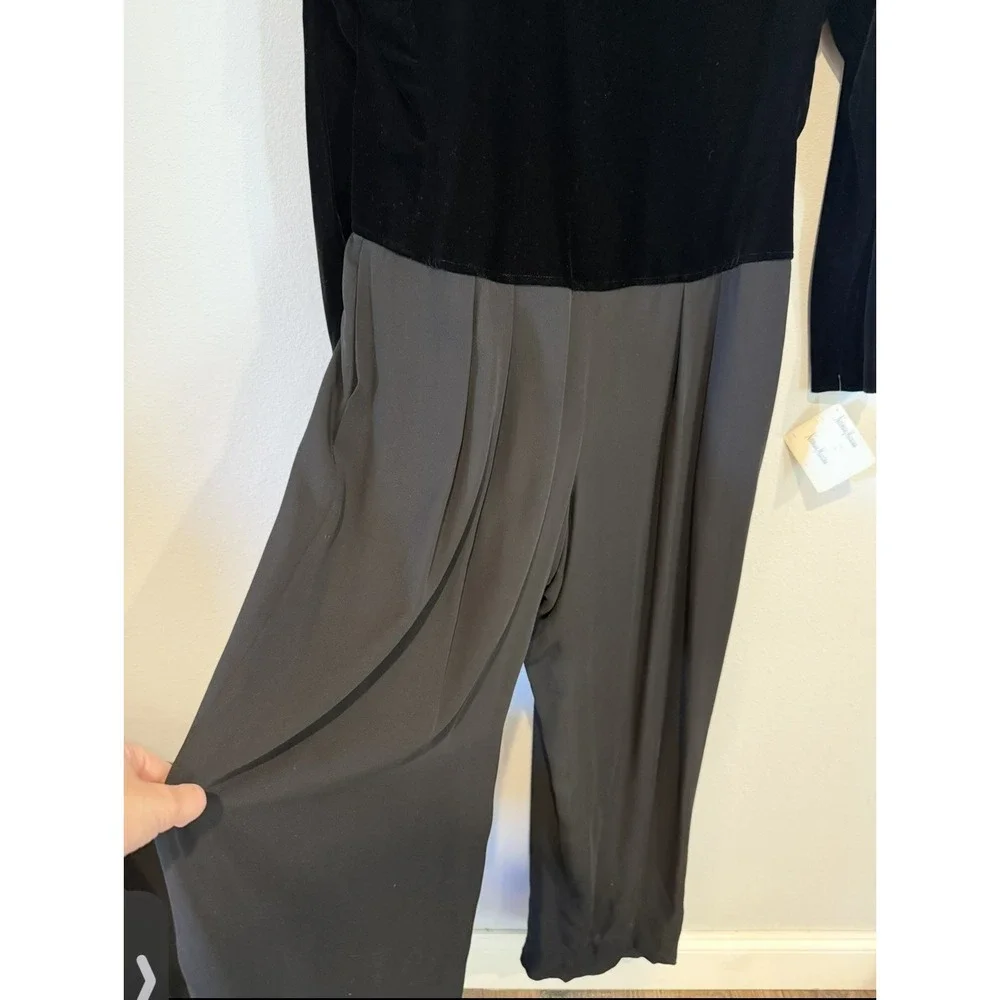 Vintage Anne Klein II Black Evening Jumpsuit‎ NWT Size 14 Neiman Marcus $320